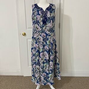 Jessica London Fit and Flare Floral Dress